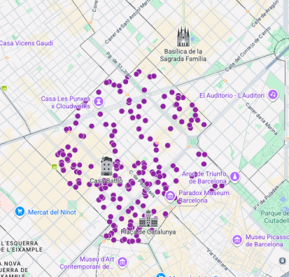 Mapa de turismo airbnb